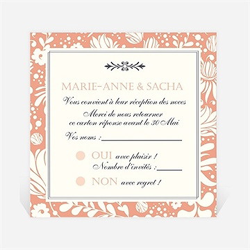 Carton réponse mariage liberty