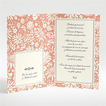 Menu mariage liberty - Intérieur du menu