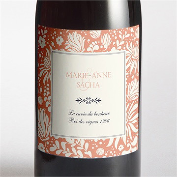 Etiquette de bouteille mariage liberty