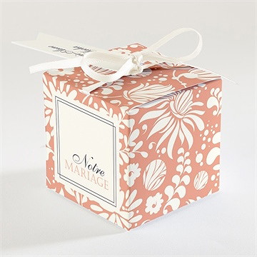 Boîte de dragées mariage liberty - Dos de la boîte