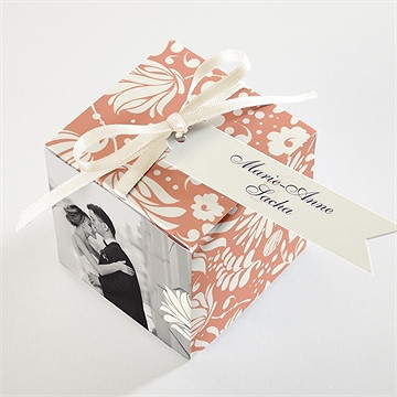 Boîte de dragées mariage liberty - Dessus de la boîte