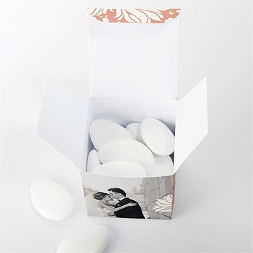 Boîte de dragées mariage liberty - Intérieur de la boîte