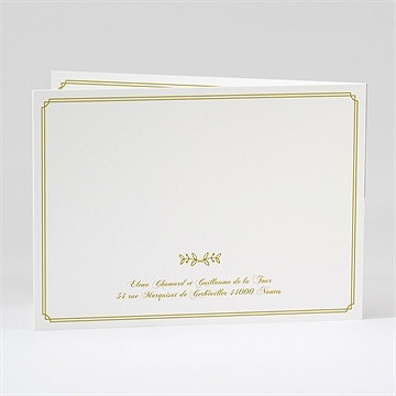 Remerciement mariage classique - Dos du faire-part