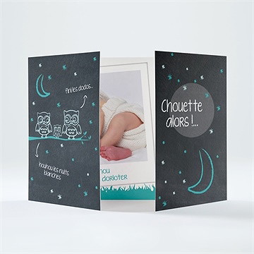 Faire-part naissance chouette alors