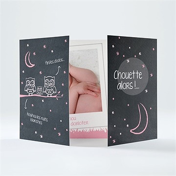 Faire-part naissance elle est si chouette!