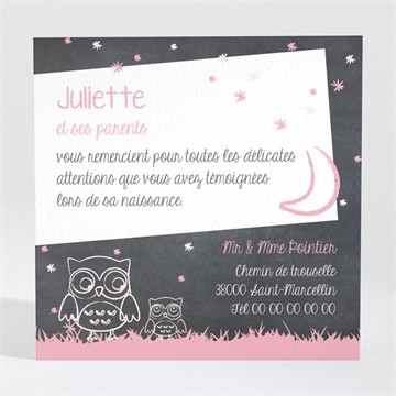 Remerciement naissance elle est si chouette!