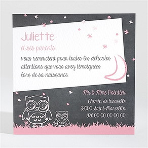 Remerciement naissance elle est si chouette!
