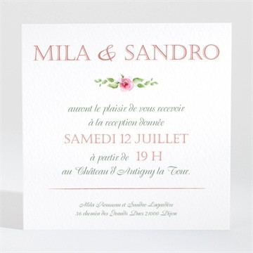 Carton d'invitation mariage annonce champetre