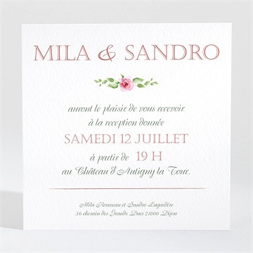 Carton d'invitation mariage annonce champetre