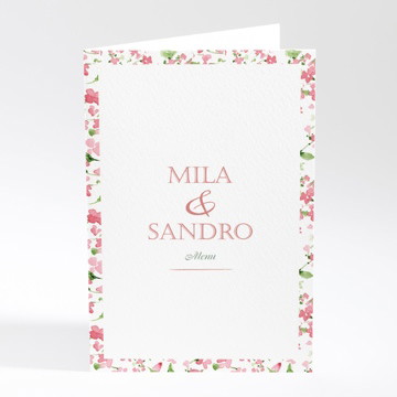 Menu mariage annonce champetre