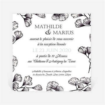 Carton d'invitation mariage univers retro