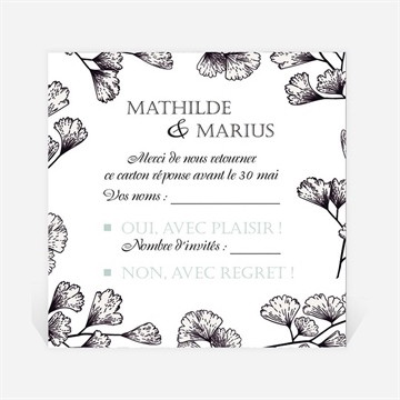 Carton réponse mariage univers retro