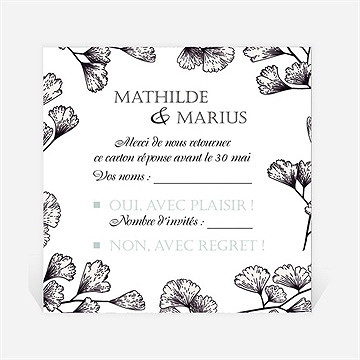 Carton réponse mariage univers retro