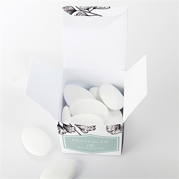 Boîte de dragées mariage univers retro - Intérieur de la boîte