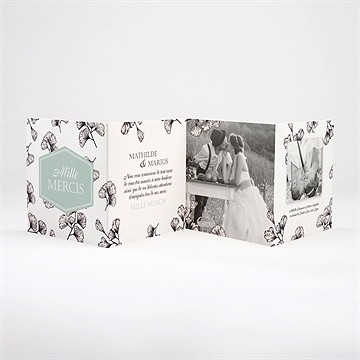 Remerciement mariage univers retro - Intérieur de la carte