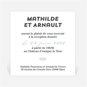 Carton d'invitation mariage pop art