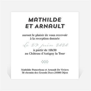 Carton d'invitation mariage pop art