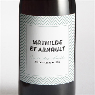 Etiquette de bouteille mariage pop art