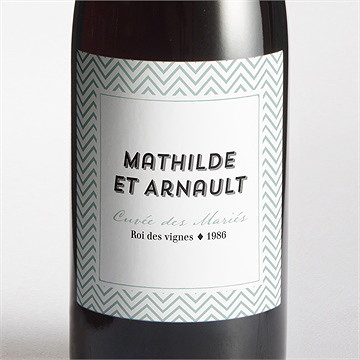 Etiquette de bouteille mariage pop art