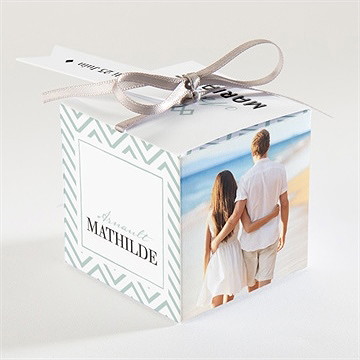 Boîte de dragées mariage pop art - Dos de la boîte