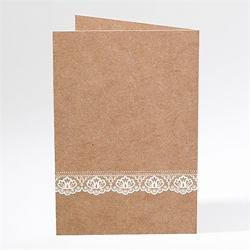 Menu mariage kraft et dentelle - Dos du menu