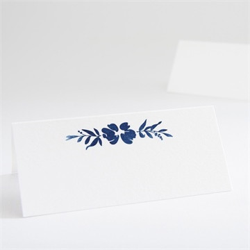Marque-place mariage aquarelle bleue