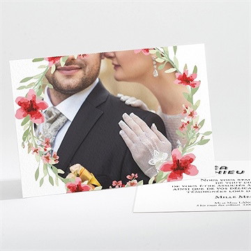 Remerciement mariage farandole végétale