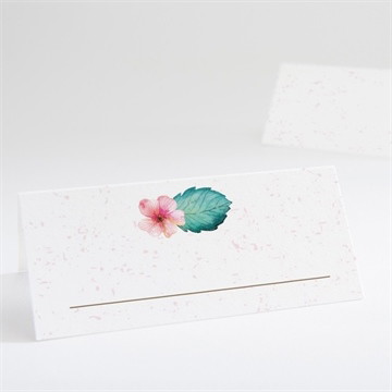 Marque-place mariage couronne printanière