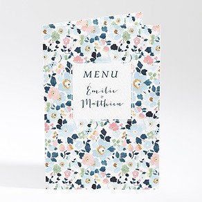Menu mariage liberty chic