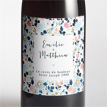 Etiquette de bouteille mariage liberty chic