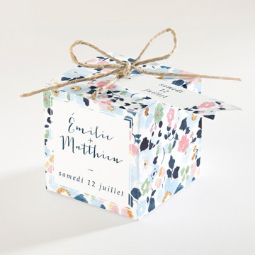 Boîte de dragées mariage liberty chic