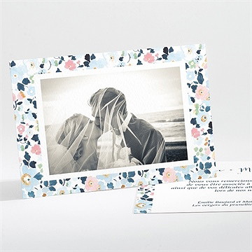 Remerciement mariage liberty chic