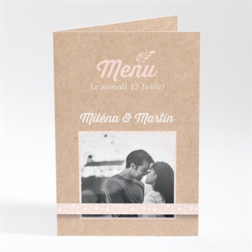 Menu mariage kraft multi photos