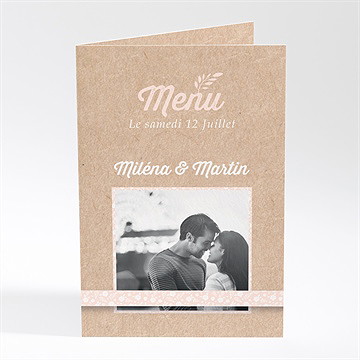 Menu mariage kraft multi photos
