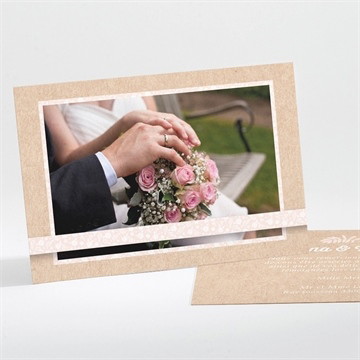 Remerciement mariage kraft multi photos