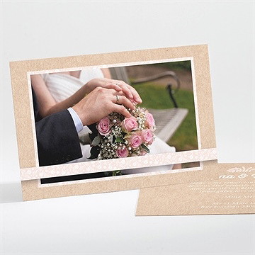 Remerciement mariage kraft multi photos