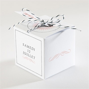 Boîte de dragées mariage musique vintage - Dos de la boîte