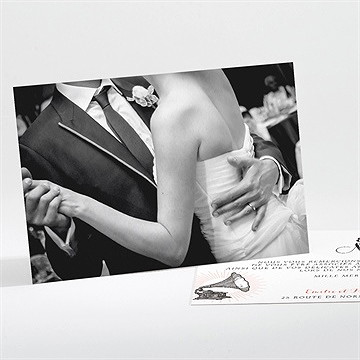 Remerciement mariage musique vintage