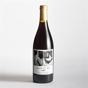 Etiquette de bouteille mariage amour toujours - Mise en situation