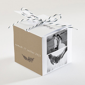 Boîte de dragées mariage amour toujours - Dos de la boîte