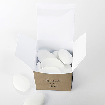 Boîte de dragées mariage amour toujours - Intérieur de la boîte