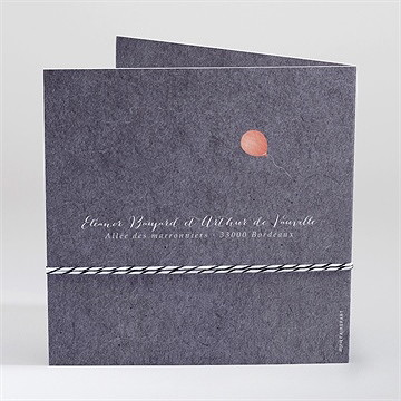 Faire-part mariage voiture classique - Dos du faire-part