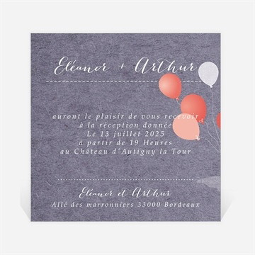 Carton d'invitation mariage voiture classique