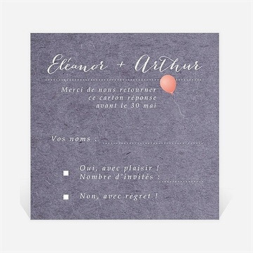 Carton réponse mariage voiture classique