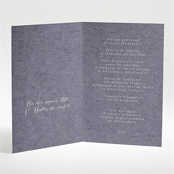 Menu mariage voiture classique - Intérieur du menu