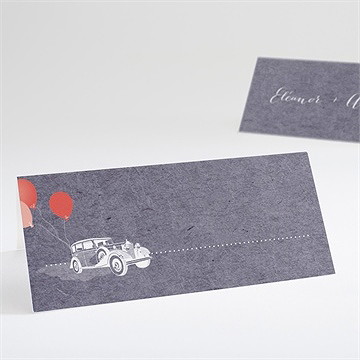 Marque-place mariage voiture classique