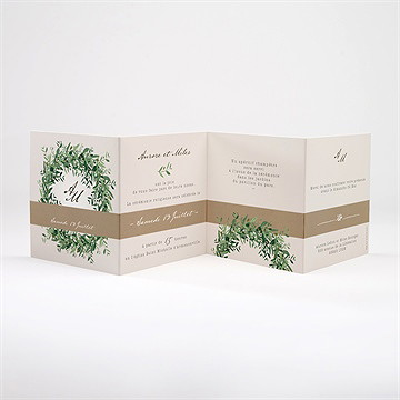 Faire-part mariage ronde de bonheur - Intérieur du faire-part