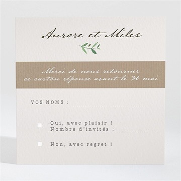 Carton réponse mariage ronde de bonheur