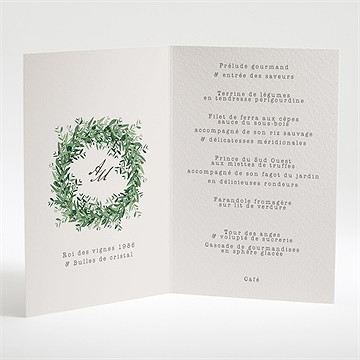 Menu mariage ronde de bonheur - Intérieur du menu