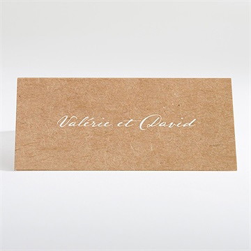 Marque-place mariage coeur croisé - Dos du marque-place